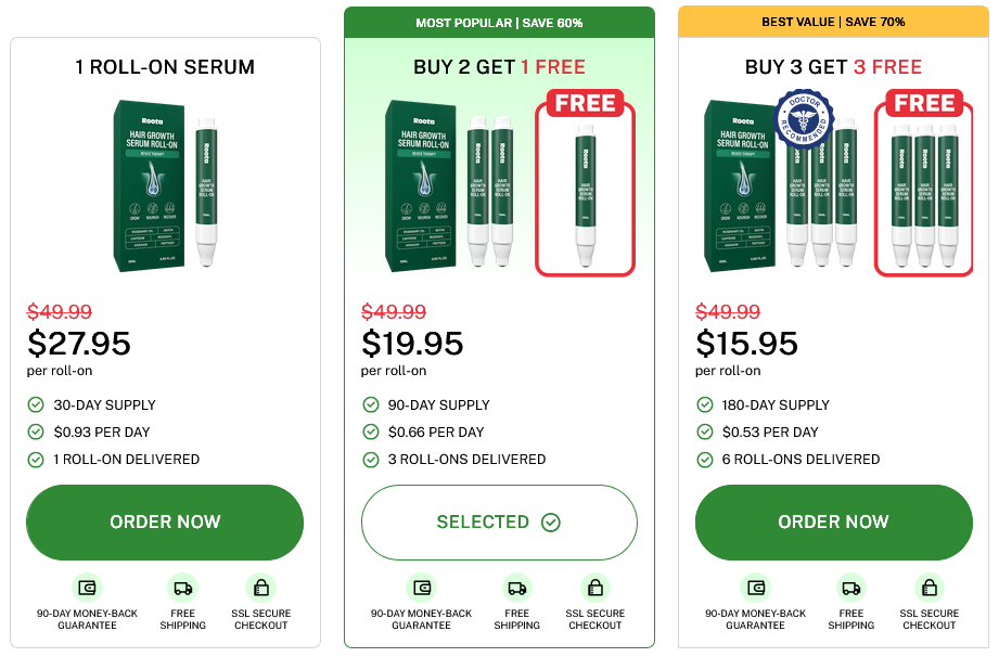 Roota Hair Growth Serum Price