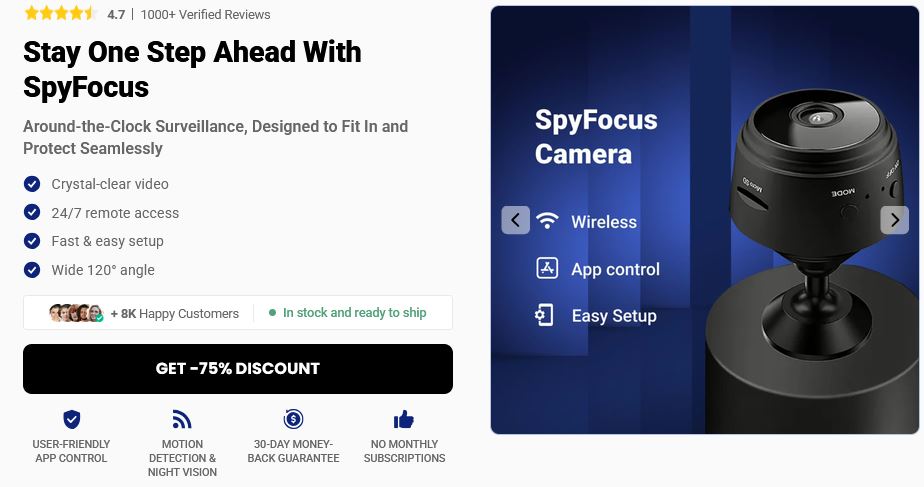 SpyFocus Mini Wifi Camera